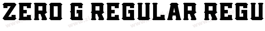 Zero G Regular Regul字体转换
